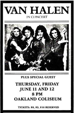 Van Halen: Oakland, CA @ Oakland Arena 1981