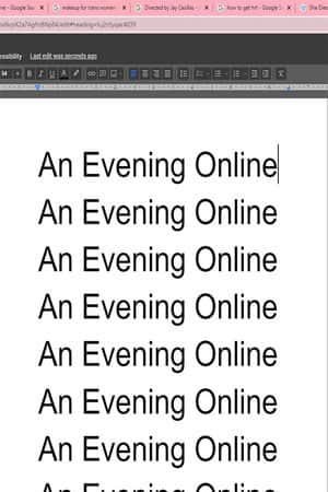 An Evening Online