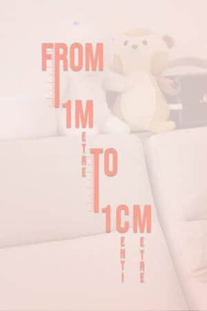 From 1 metre to 1 centimetre