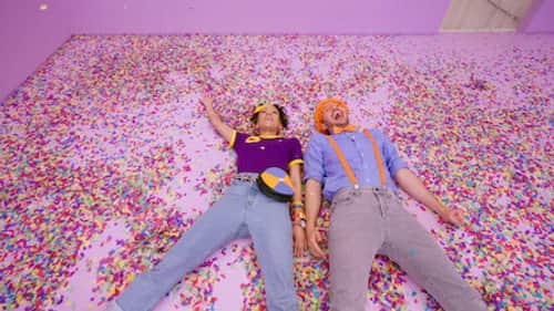 Meekah & Blippi Have a Rainbow Confetti Party