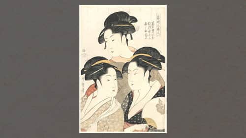 Three Beauties of the Present Day by Kitagawa Utamaro