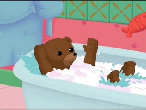 Little Brown Bear has a bath