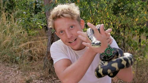 Hunting a Python and Blue-Tongue Lizard
