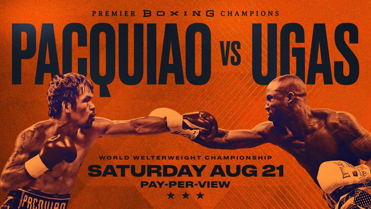 Manny Pacquiao vs. Yordenis Ugás backdrop