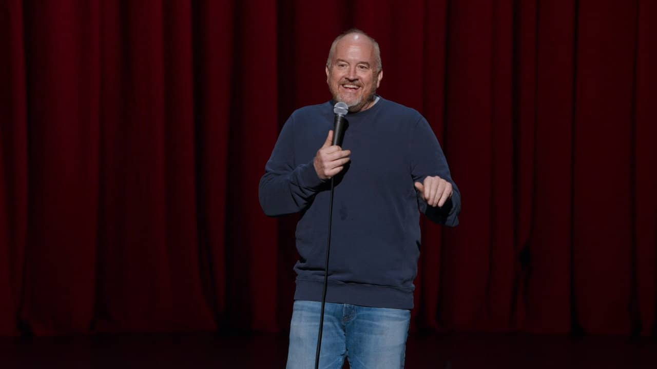 Louis C.K. at the Dolby backdrop