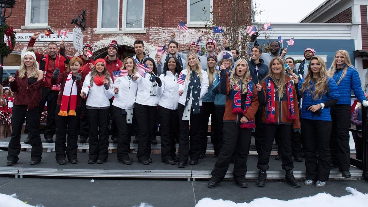 The Bachelor Winter Games backdrop