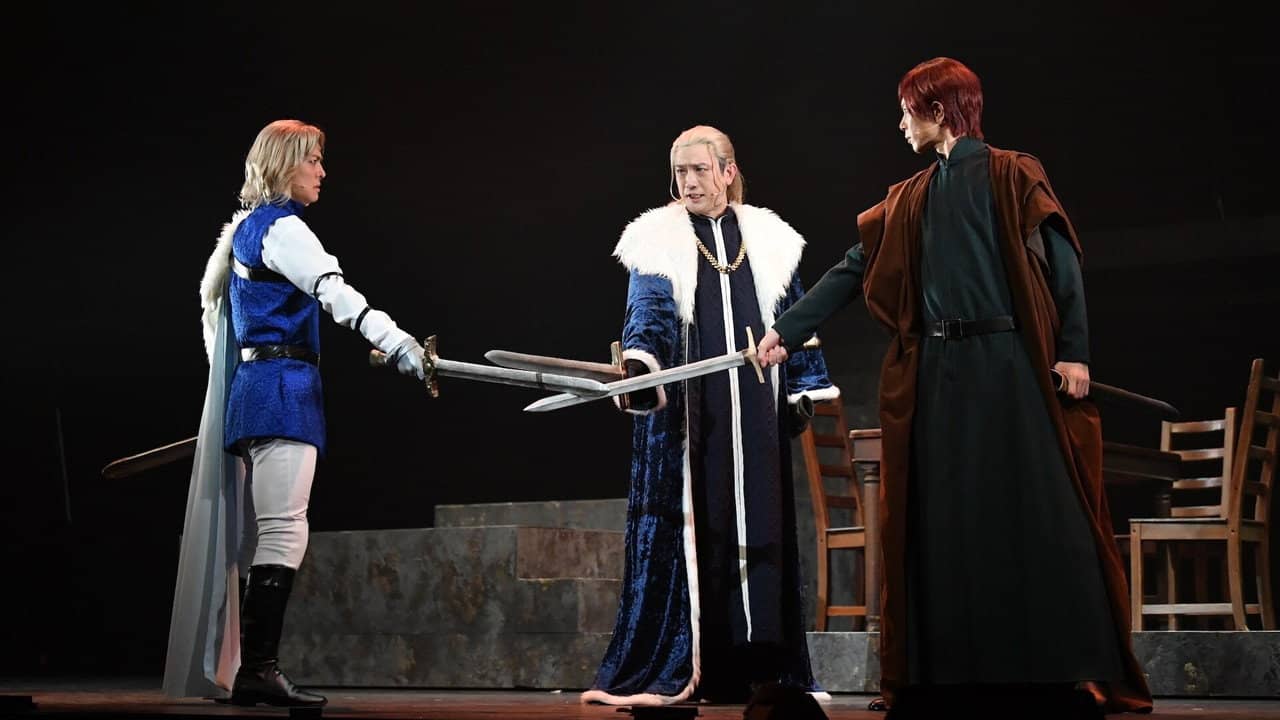 Stage Play Requiem of the Rose King backdrop