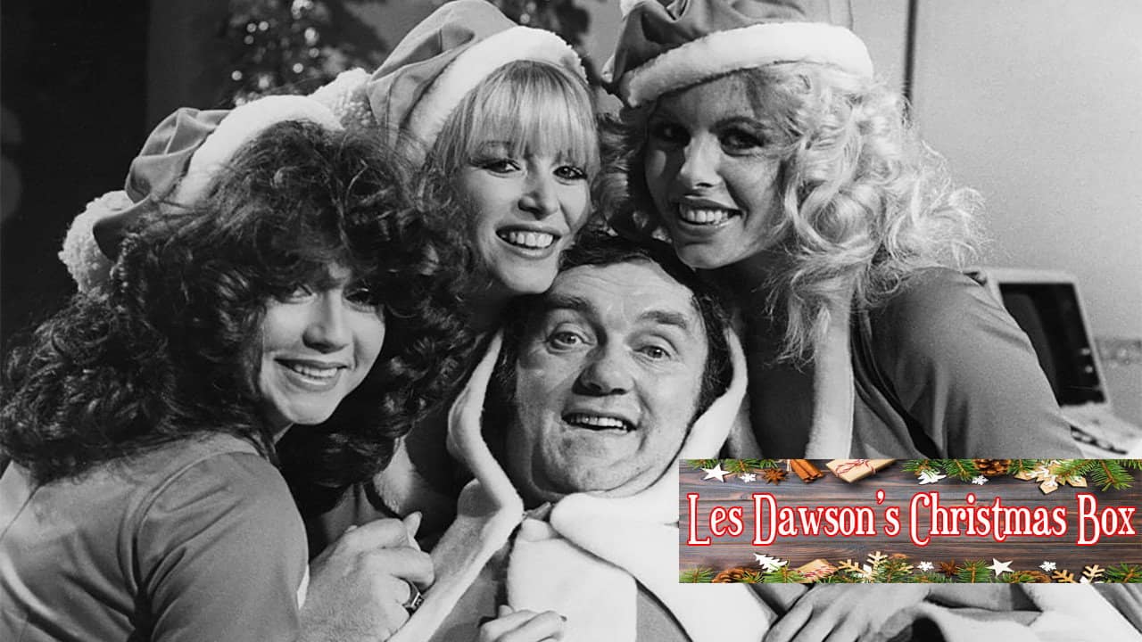 Les Dawson's Christmas Box backdrop