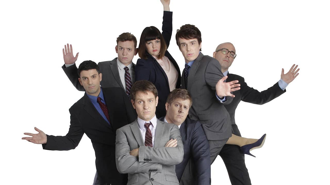 The Chaser's Media Circus backdrop