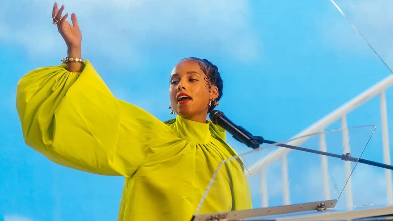 Noted: Alicia Keys the Untold Stories backdrop