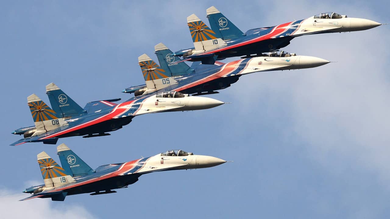 Russian Air Force 100th Anniversary Airshow backdrop