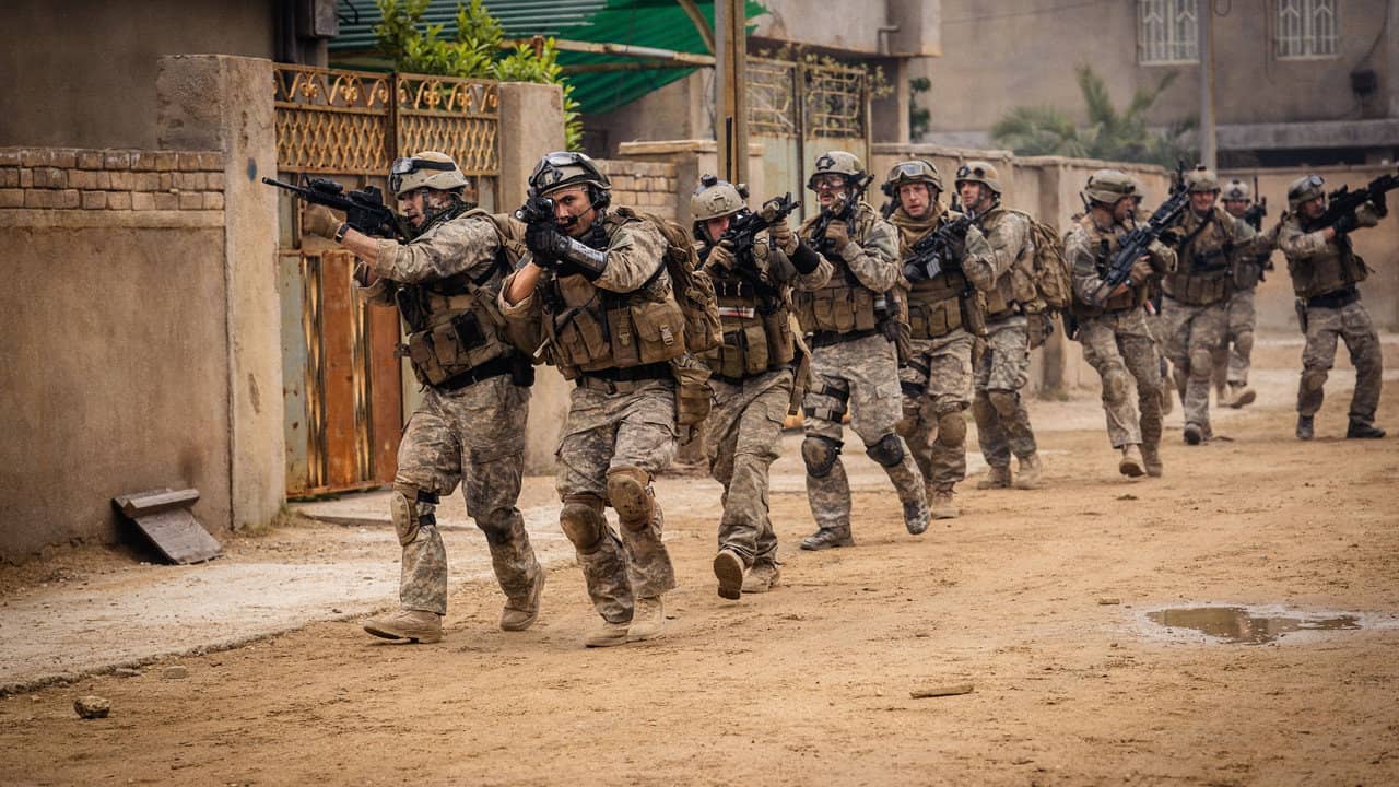 Warfare backdrop