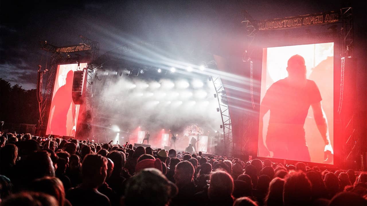 Meshuggah: Bloodstock Open Air 2023 backdrop