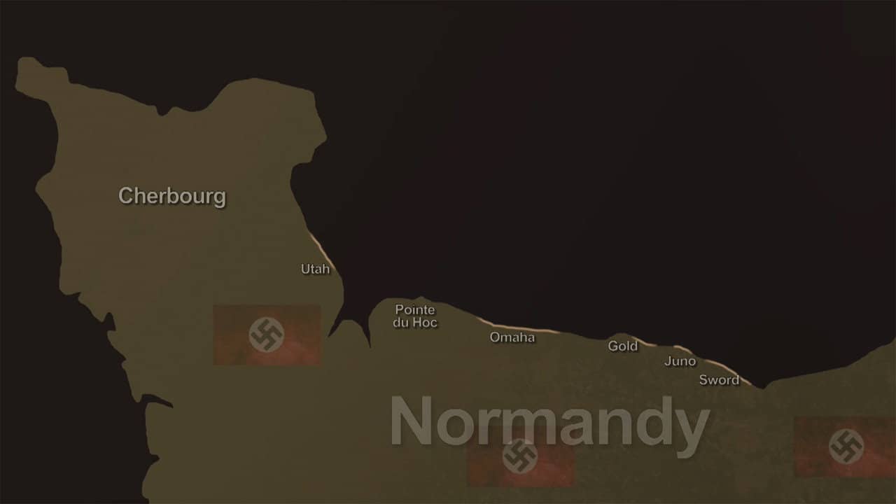 D-Day: Over Normandy backdrop