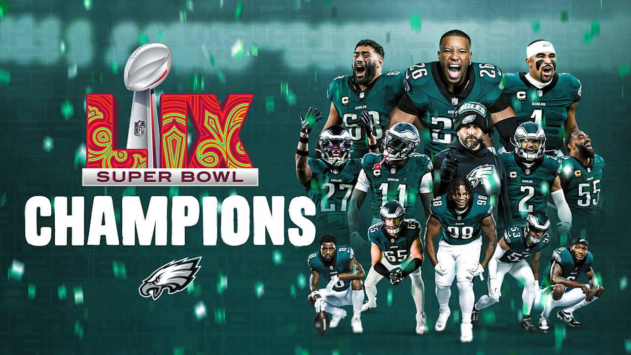 Super Bowl Champions: The 2024 Philadelphia Eagles backdrop