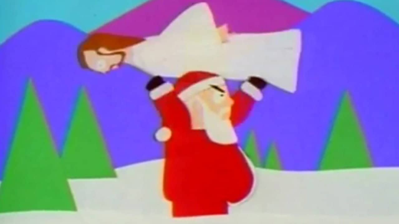 The Spirit of Christmas: Jesus vs. Santa backdrop