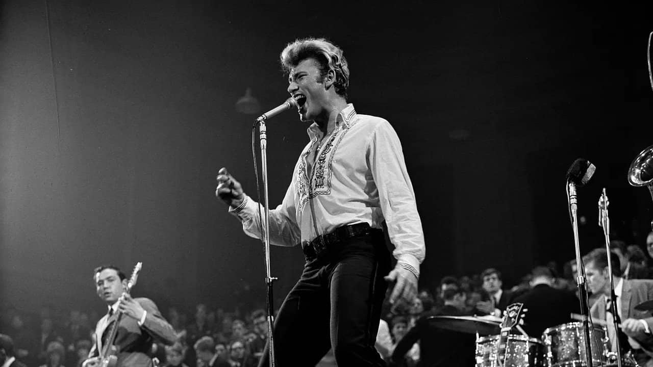 Johnny Hallyday concert Amsterdam 1963 backdrop