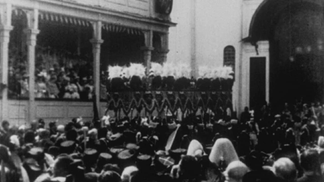 Tsar and Tsarina Entering the Church of the Assumption backdrop