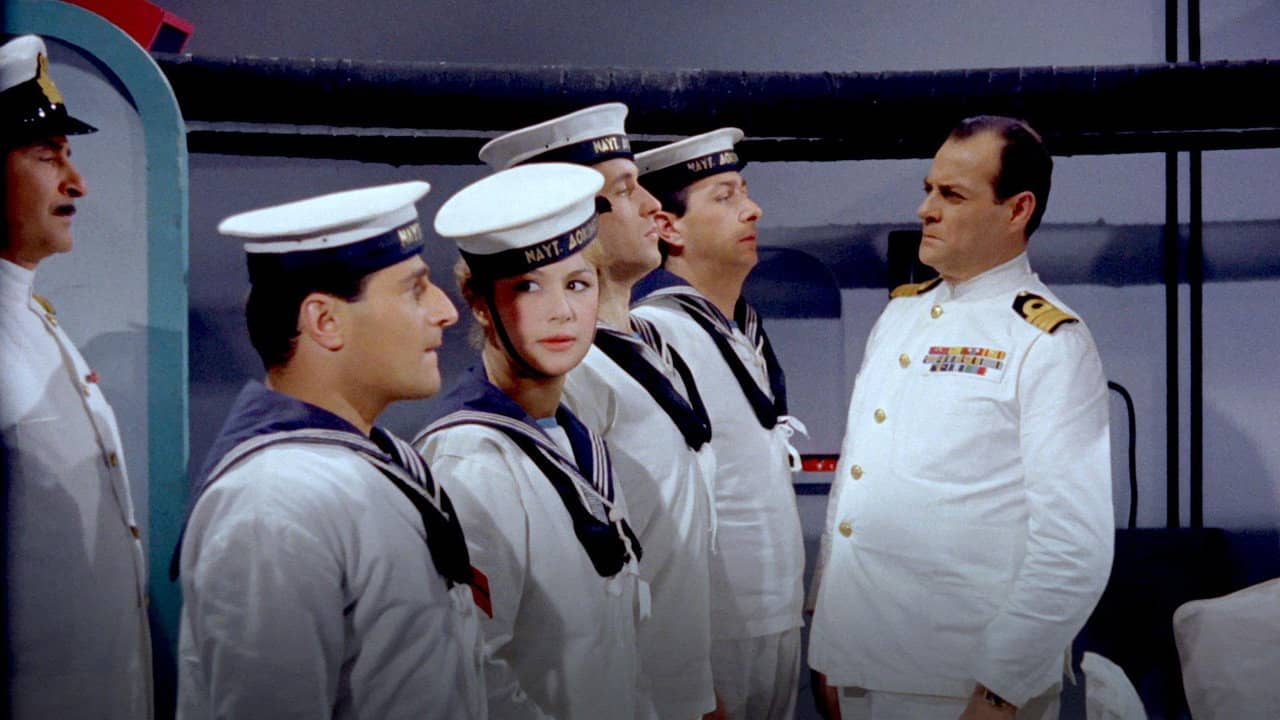Alice in the Navy backdrop