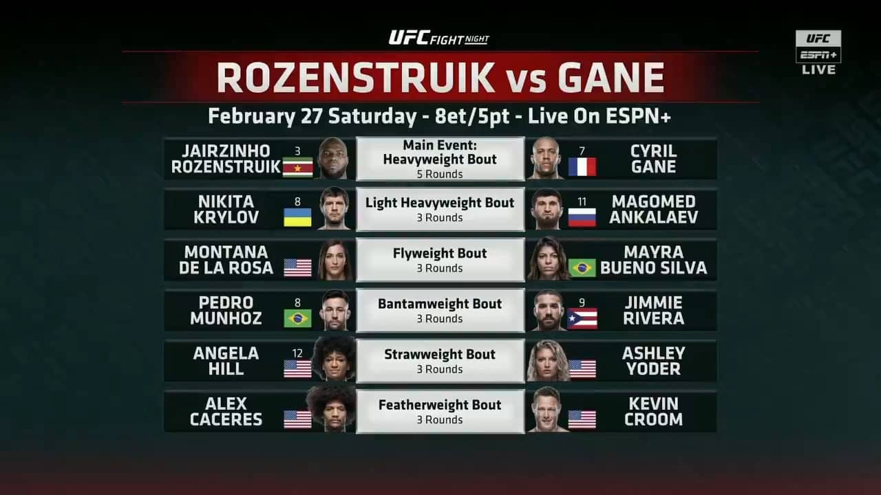 UFC Fight Night 186: Rozenstruik vs. Gane backdrop