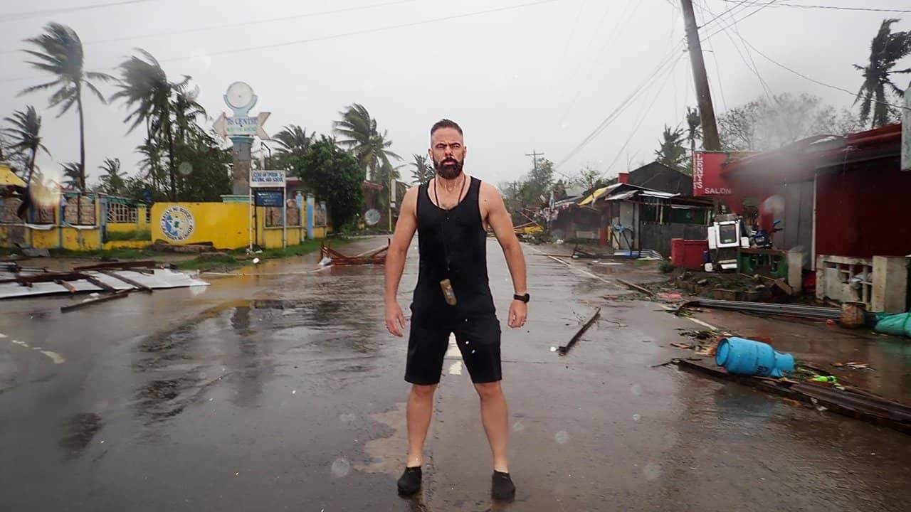 Hurricane Man backdrop