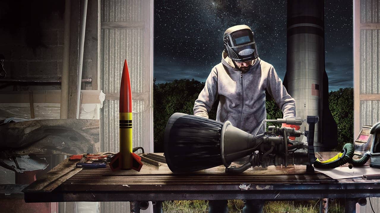 Homemade Astronauts backdrop