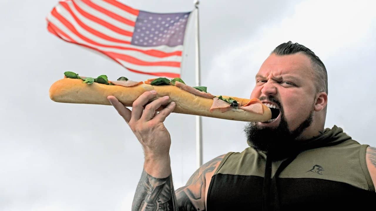 Eddie Eats America backdrop