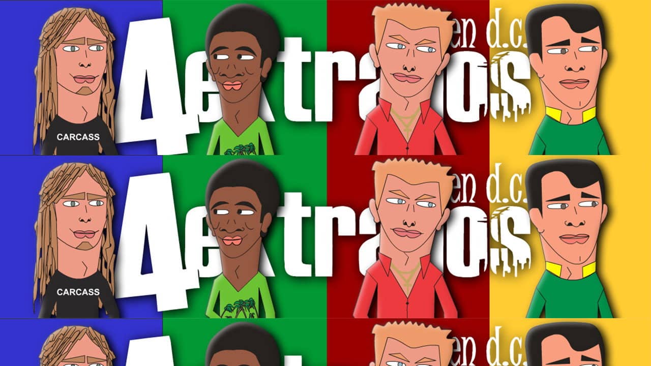 4 EXTRAÑOS EN DC backdrop