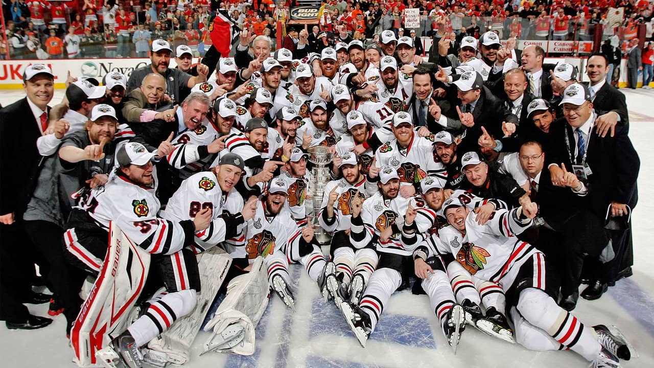Chicago Blackhawks 2010 Stanley Cup Champions backdrop