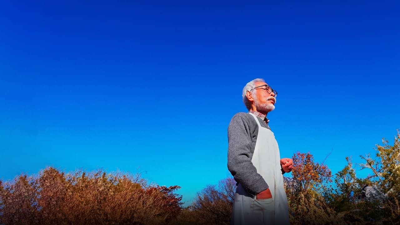 Hayao Miyazaki and the Heron backdrop