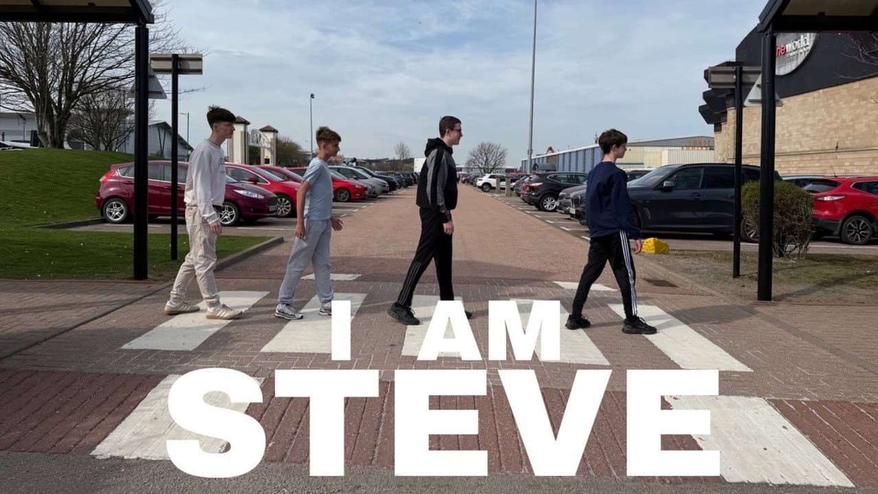 I am Steve backdrop