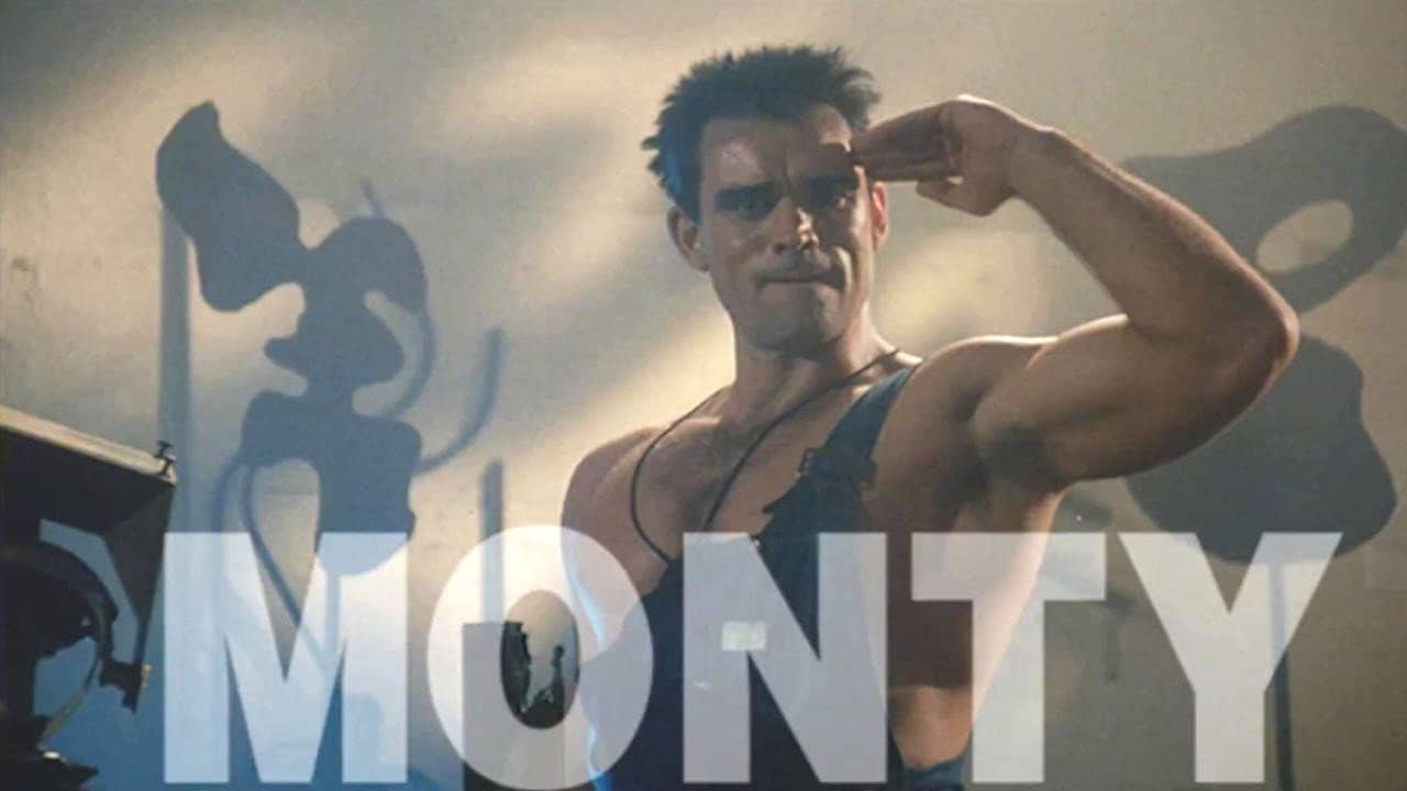 Flexing with Monty backdrop