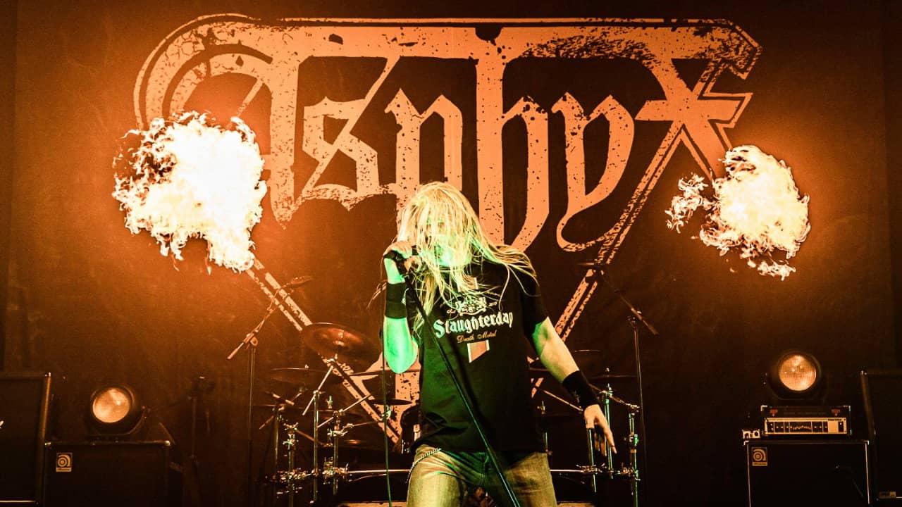 Asphyx "Necroceros" Release Show Live Stream Concert backdrop
