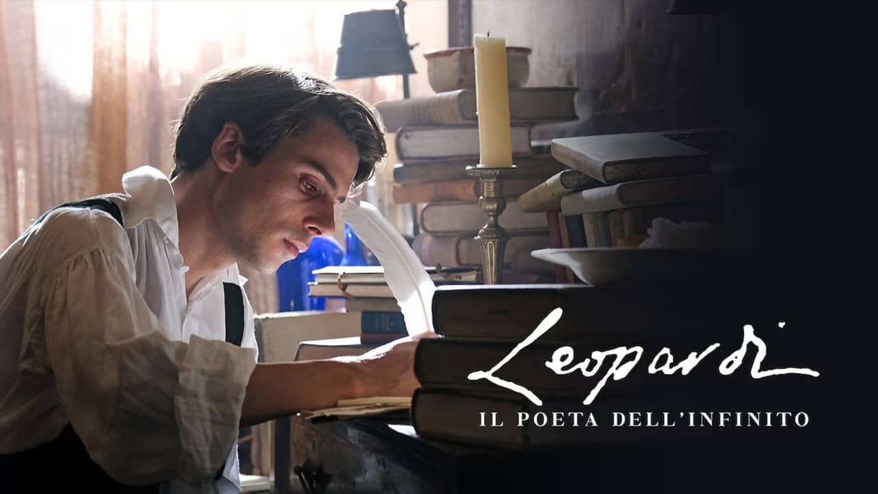 Leopardi. The Infinity Poet backdrop