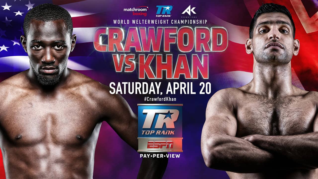 Terence Crawford vs. Amir Khan backdrop