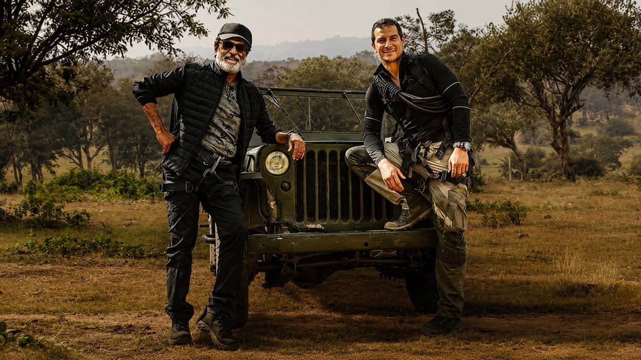 Into the Wild with Bear Grylls & Rajinikanth backdrop