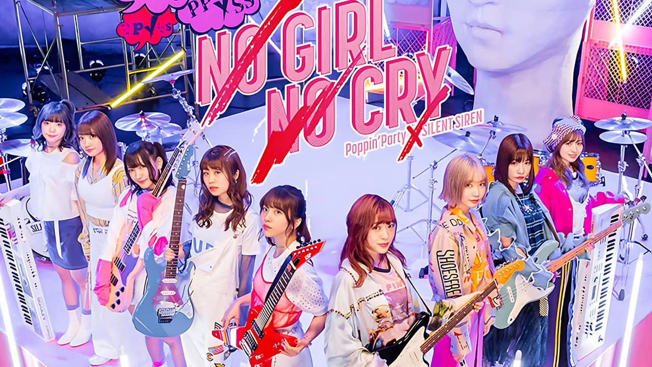 Poppin'Party×SILENT SIREN 対バンライブ「NO GIRL NO CRY」DAY1 backdrop