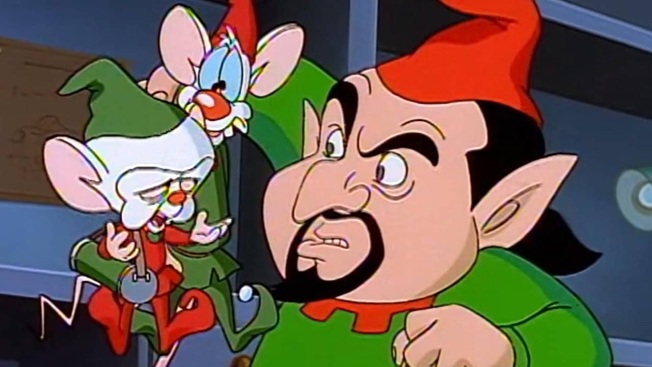Pinky and the Brain: A Pinky and the Brain Christmas backdrop