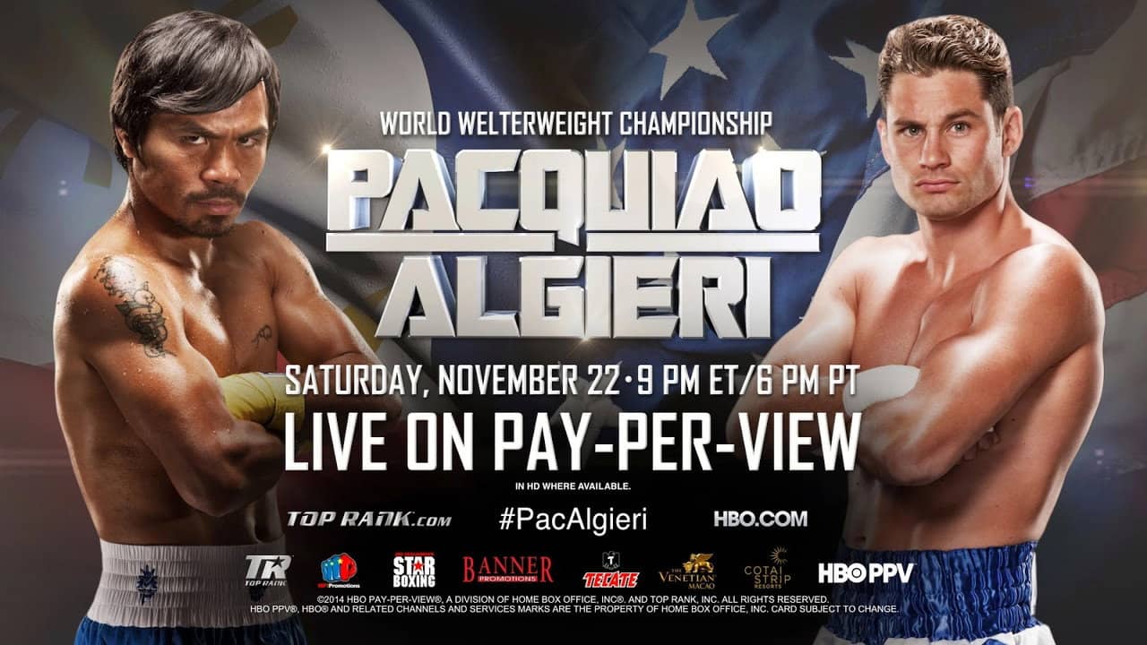 Manny Pacquiao vs. Chris Algieri backdrop