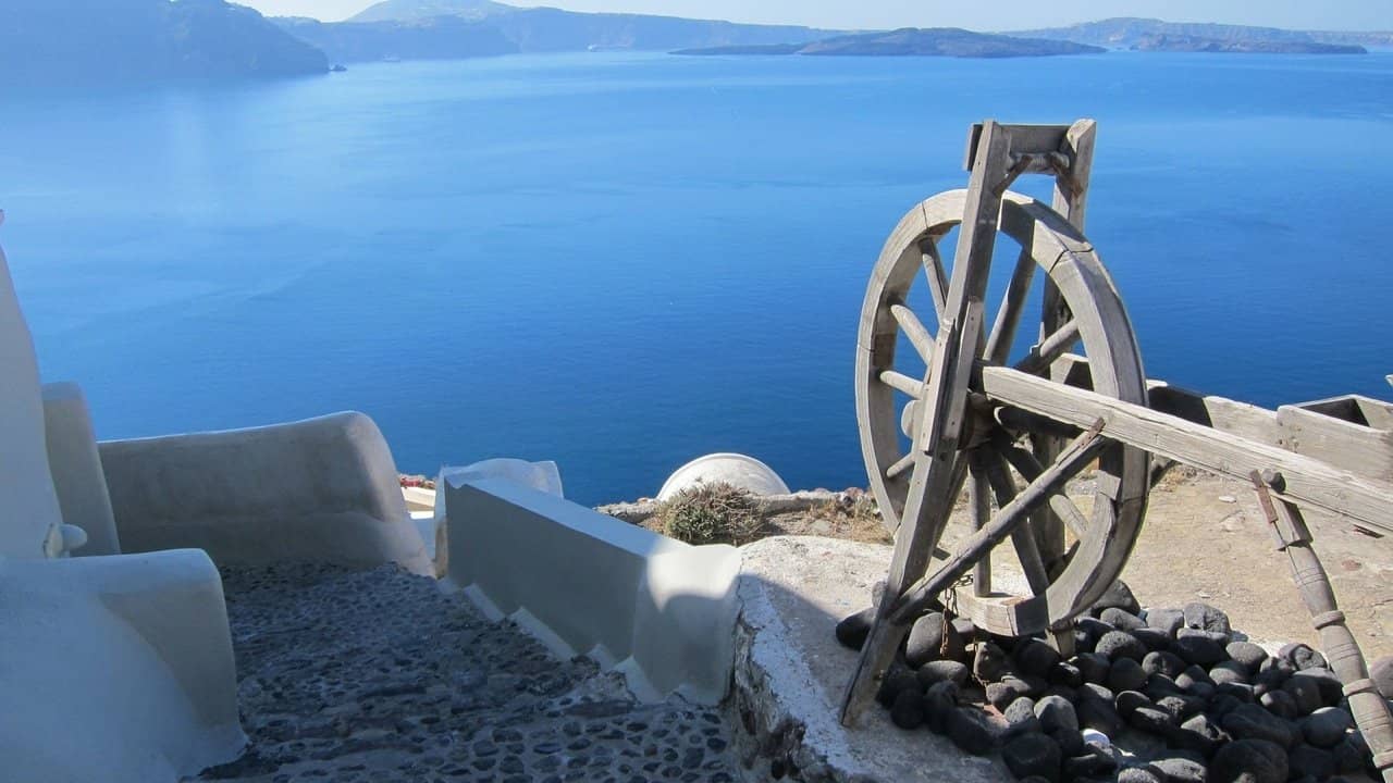 Greece with Simon Reeve backdrop