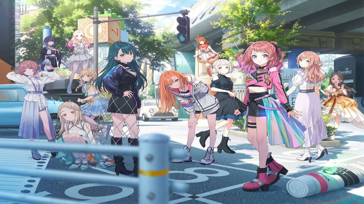 Gakuen IDOLM@STER The 1st Period: Spotlight Star / Harmony Star backdrop