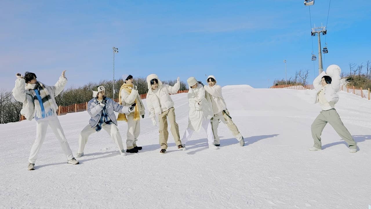 BTS 2021 WINTER PACKAGE in Gangwon backdrop