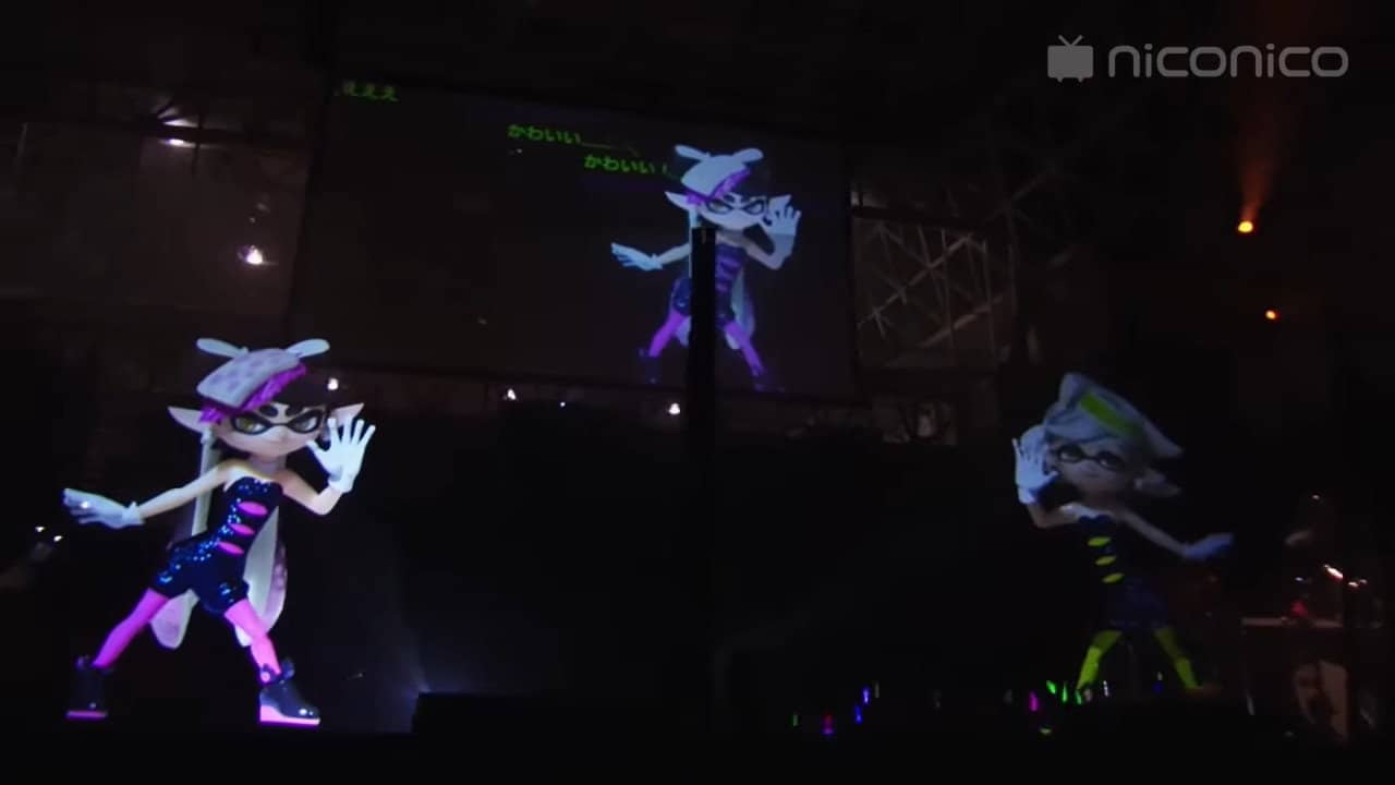 Splatoon – Squid Sisters - Live Concert at Niconico Tokaigi 2016 backdrop