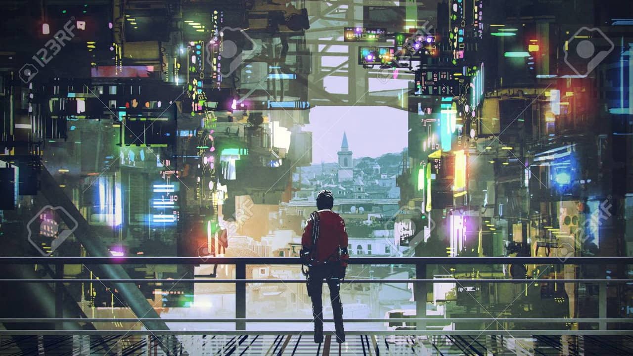 The Cyberpunk Educator backdrop