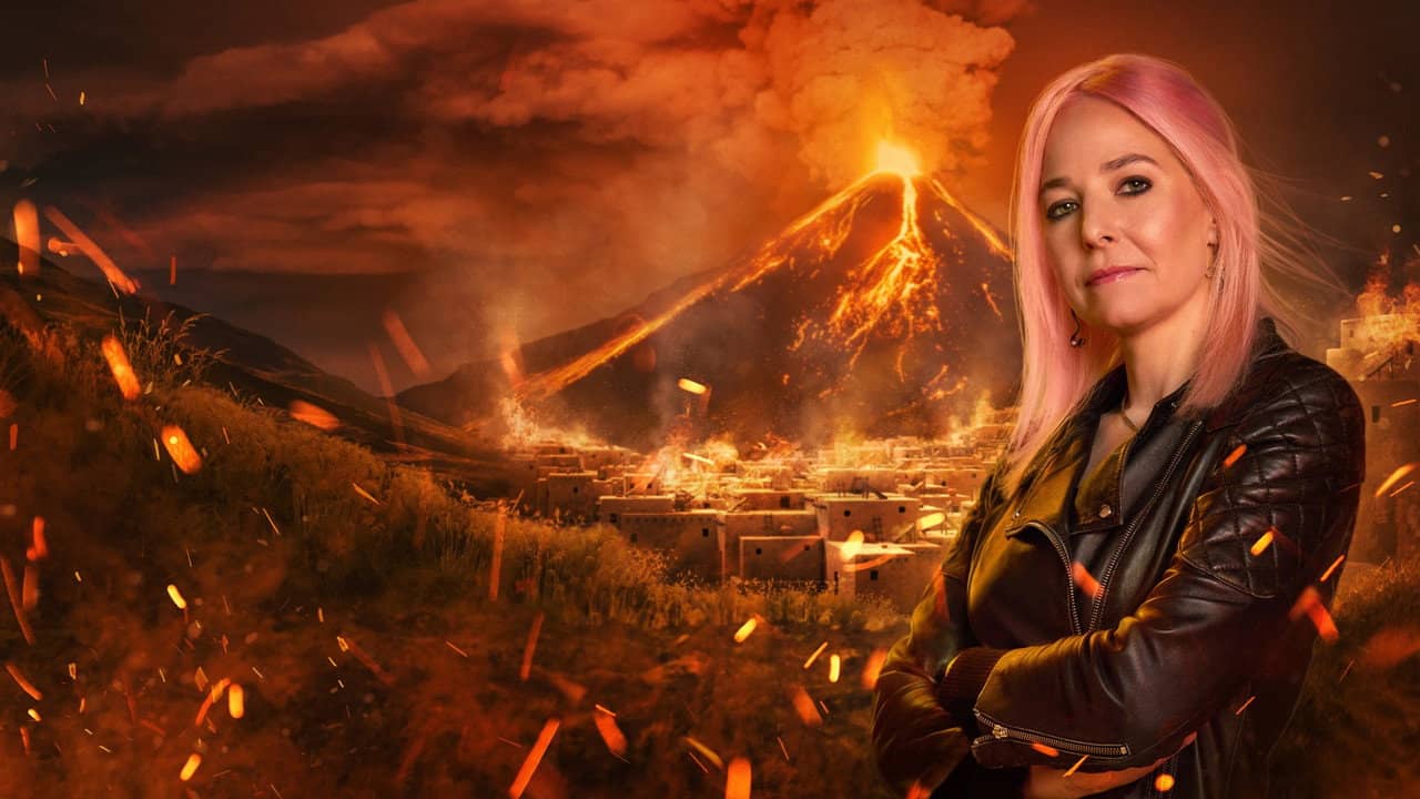 Curse of the Ancients with Alice Roberts backdrop
