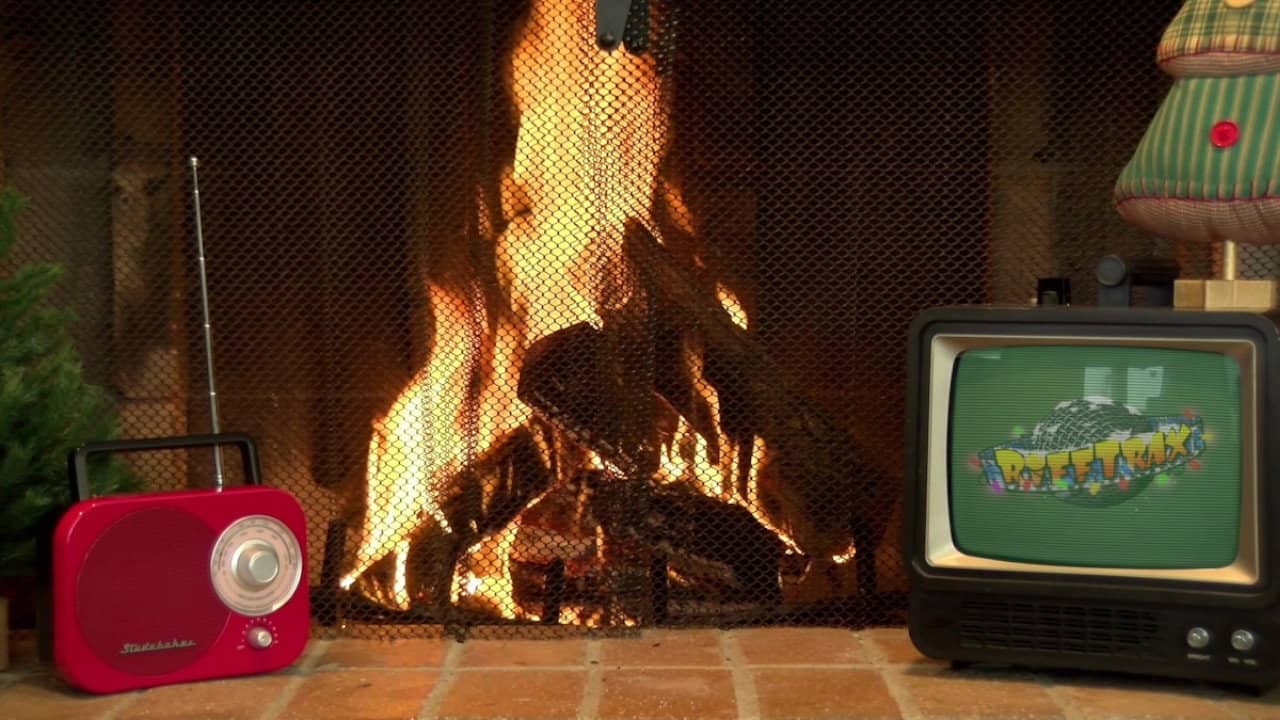The Rifftrax Yule Log backdrop