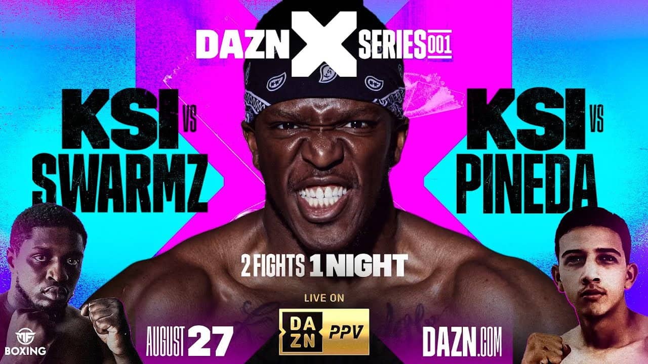 KSI vs. Swarmz backdrop