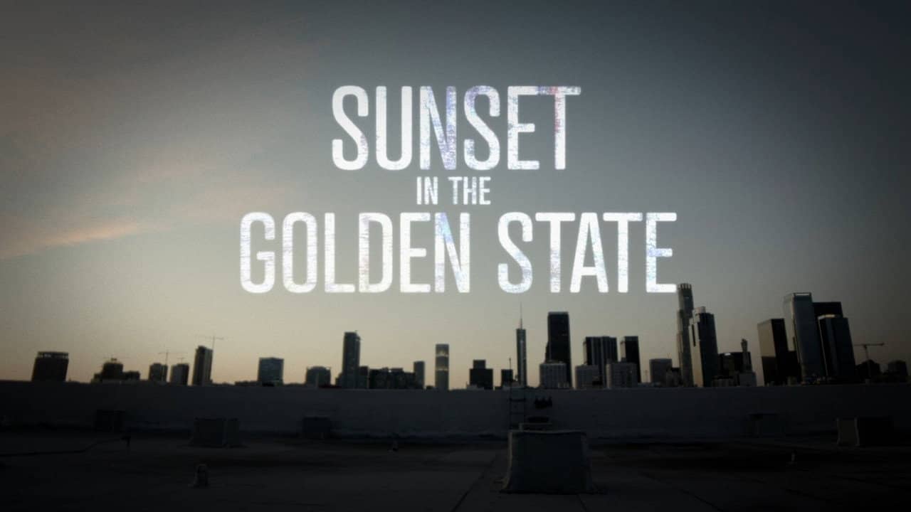 Sunset in the Golden State backdrop
