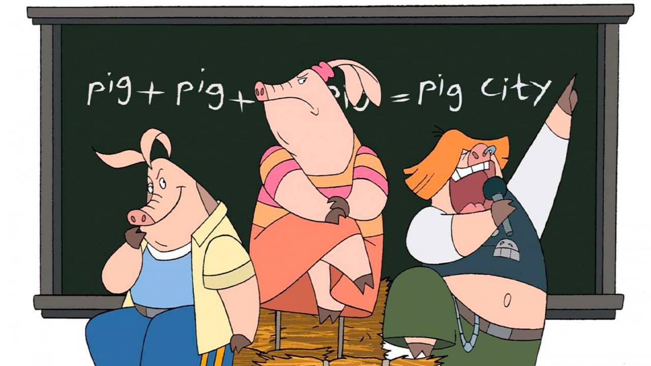 Pig City backdrop