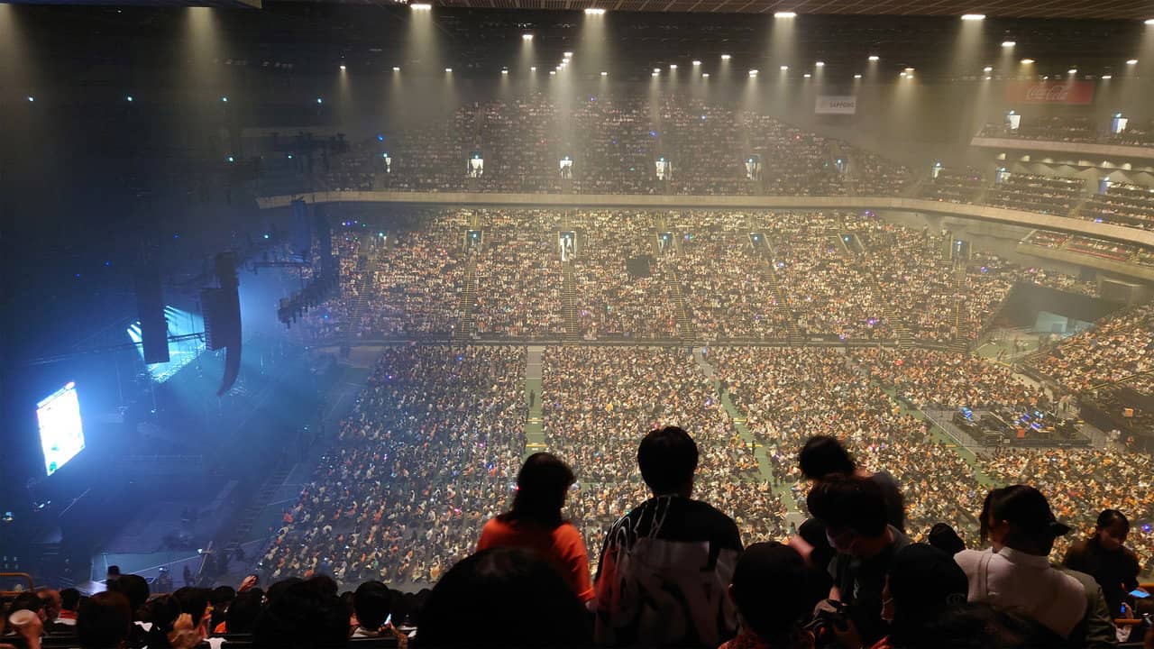 Yoasobi Arena Tour "Denkōsekka" Day2 backdrop